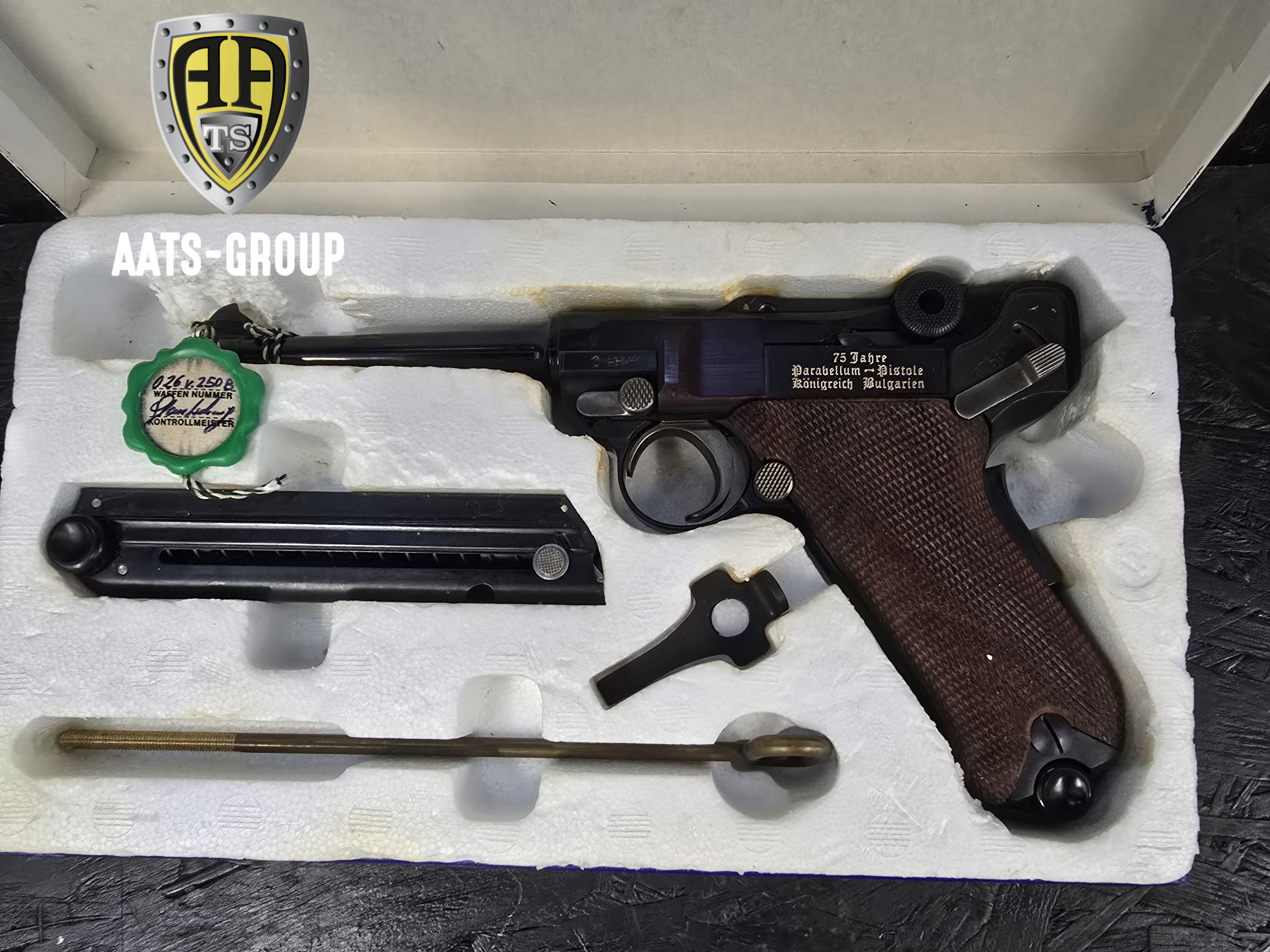 OCCASION Pistole Mauser Parabellum P08 Jubiläum 75 Jahre 7.65mm Para - Zustand neuwertig / ungeschossen — Bild 2