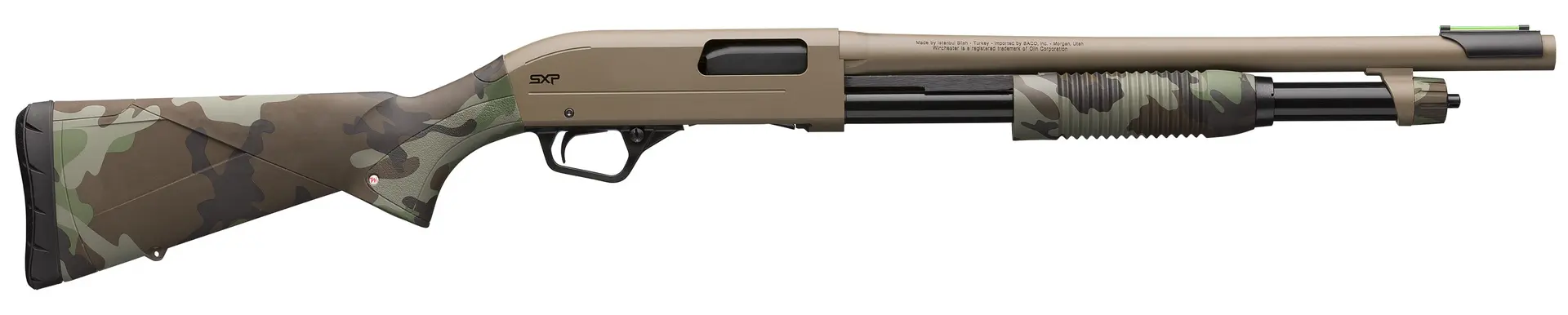 Vorderschaftrepetierflinte Winchester SXP Defender 18" 12/76 - Woodland Flat Dark Earth - 5 Schuss — Bild 2
