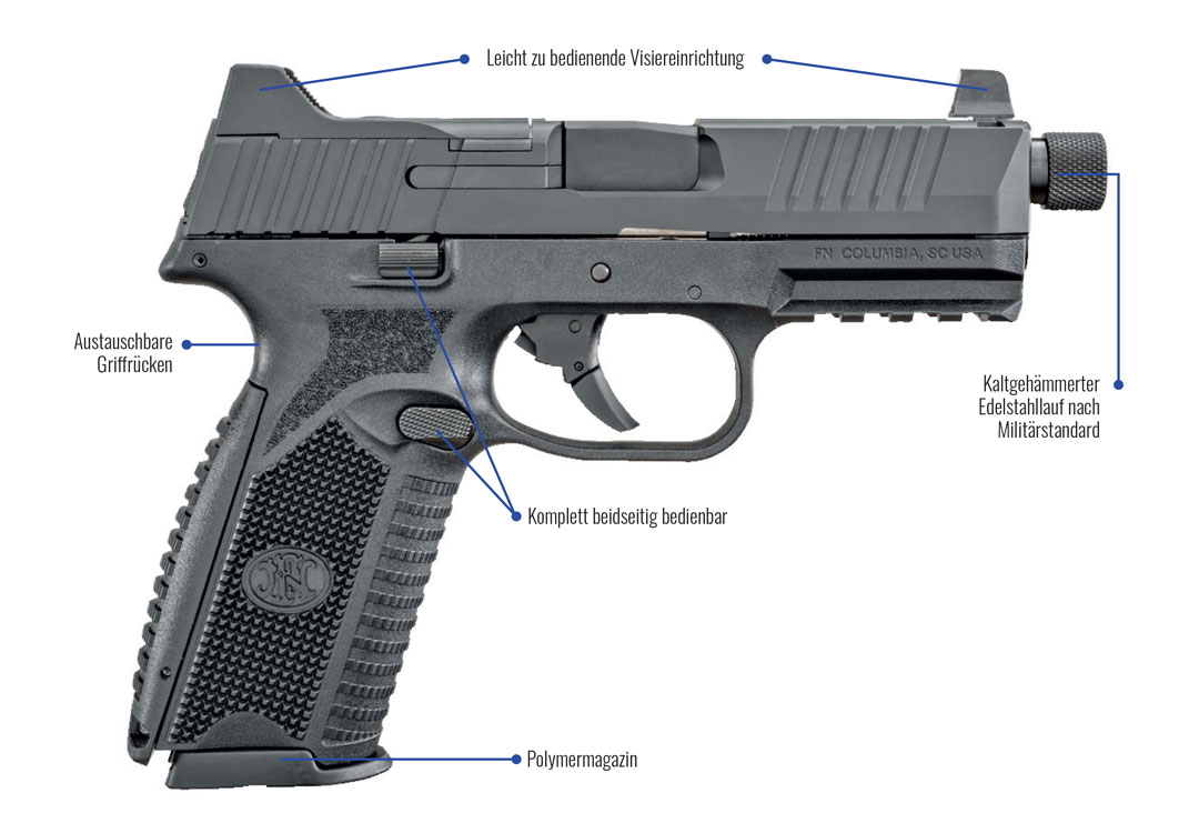 Pistole FN 509 Tactical 9mm Para - Schwarz — Bild 3