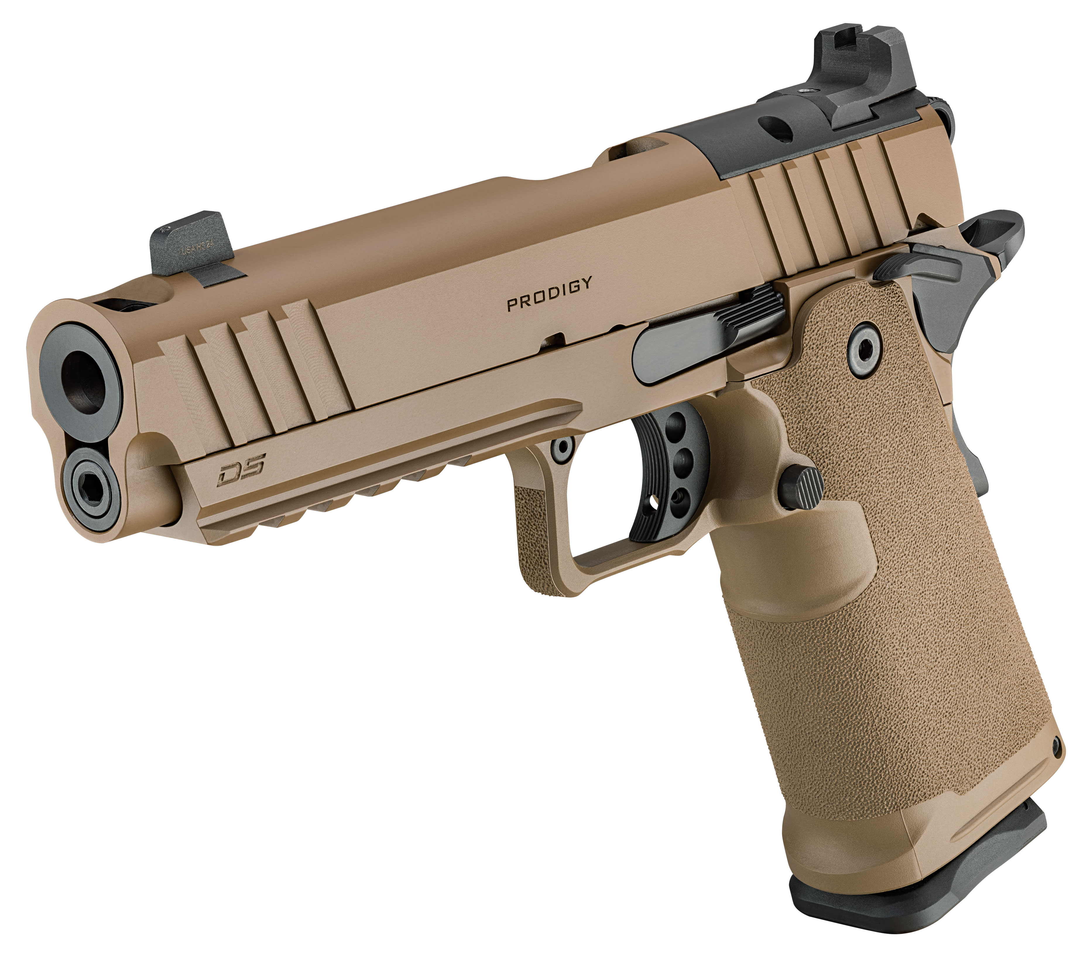 Pistole Springfield Armory 1911 DS PRODIGY COMP AOS 5" 9mm Para - Coyote Brown — Bild 3