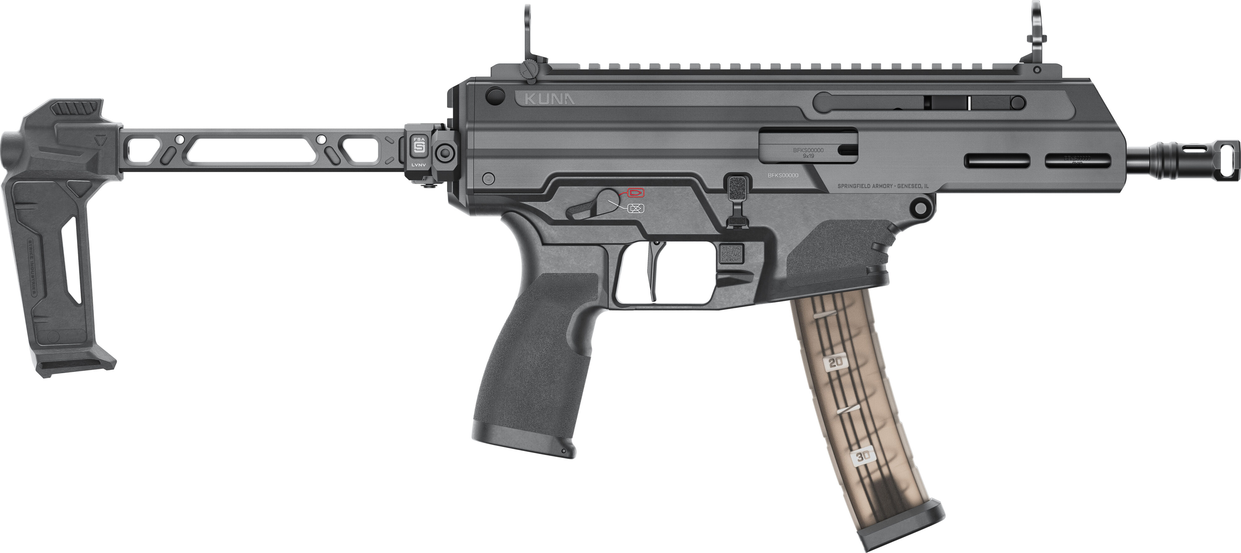 Selbstladekarabiner Springfield Armory Kuna 6" 9mm Para - mit Strike Industries FSA Pistol Brace — Bild 2