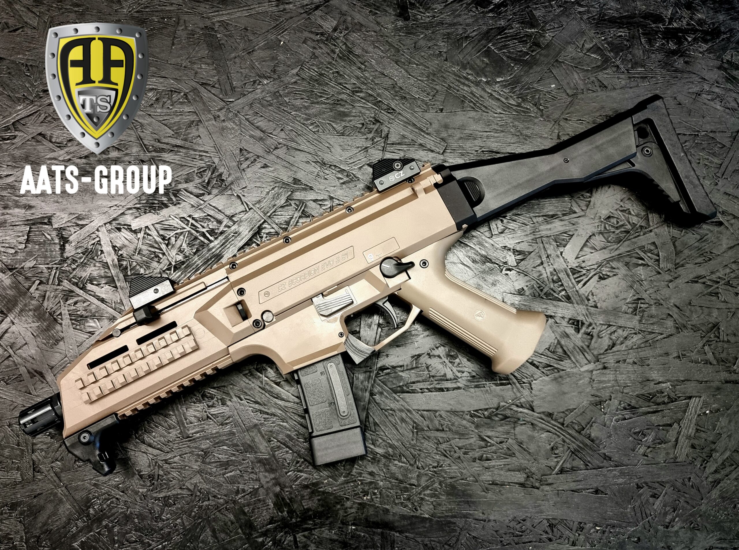 Selbstladekarabiner CZ Scorpion EVO 3 S1 9mm Para - mit Schaft - FDE — Bild 2