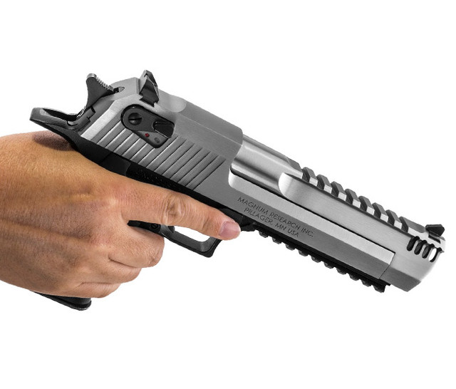 Pistole Magnum Research Desert Eagle Mark XIX L6 6" .50 AE – Aluminium / Stainless Steel – Muzzle Brake – 7 Schuss — Bild 5